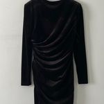 Alex Marie NWT  Nikki Surplice V-Neck Long Sleeve Black Velvet Dress Photo 2