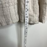 Allie Rose Women Linen Blend Romper Sz L Stripe Sleeveless Side Pockets Beige Green Size L Photo 6