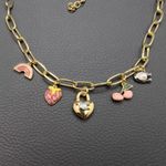 Coach  Gold Charm Necklace with Heart and Cherry Accents Photo 2