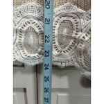 LC Lauren Conrad Cream/White Sweater Short Sleeve Scoop Size XL Soft Knit Lace Photo 2