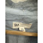 Gap Shirt Women S TALL Blue Boyfriend Fit Long Sleeve Collared Button Down Photo 4
