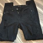 Almost Famous  Black Skinny Distressed Jeans size 3 Photo 0