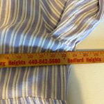 Striped Maxi Dress Tiered Long Sleeve XXL V Neck Blue White Greece vacation Photo 4