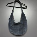 Madewell NEW  The Essential Curve Shoulder Bag Navy Suede Photo 3