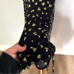 H&M  Navy Blue Yellow White Long Sleeve Floral Dress Size 12 Photo 5