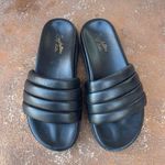 Free People Seychelles platform quilted Vibe Check Slide in black Leather sz 9 Photo 0