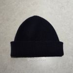Sporty & Rich Dina Serif Logo Beanie In Navy Blue Photo 4