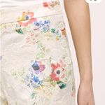 Anthropologie Elevenses Calalonia Short Size 4 Floral Lace Appliqué Button Close Photo 10