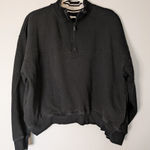 PINK - Victoria's Secret  Black Quarter Zip Up  Sz M Photo 0