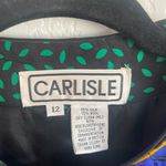 Carlisle Vintage  Quilted Jacket Floral Gold Buttons Silk Wool Lined Size 12 Photo 1