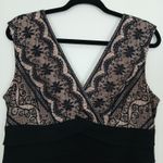 Jessica Howard Black Lace Overlay Tiered Sheath Dress Women 14P Special Occasion Photo 2