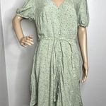 Universal Threads Universal Thread Green Floral Button Down Dress Photo 0