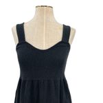 Nation Ltd Harmony Dress Smocked Mini Sleeveless Pima Cotton Black Size Medium Photo 3