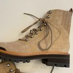 Marc Fisher NWOT Izzie 2 Leather Combat Alligator Print Lace Up Boots Size 8.5 Photo 2