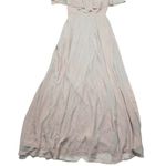 Birdy Grey READ Jane Convertible Chiffon Slit Bridesmaid Dress Beige Taupe Small Photo 1