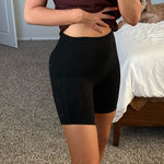 Aerie  offline black biker shorts Photo 0