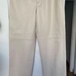 Mango  Straight Leg Trousers Vegan Leather Beige Photo 2