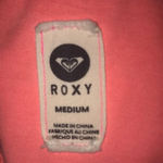 Roxy zip up sweatshirt hoodie,crocheted pocket detail, rope pull strings size M Photo 3