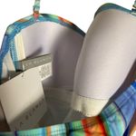 La Blanca  Sunset Multicolor Bandeau Belted Tie Waist Stripe One Piece Swimsuit 4 Photo 10