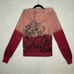 Key Closet Hoodie Dipped Tie Dye Full Zip Hooded Sweater Studded Y2K Grunge 2003 Pink Size M Photo 2