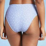 Xhilaration Juniors' Cinch-Front High Leg High Waist Bikini Bottom Blue Large Photo 1