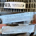 ZARA Gray Denim Paper Bag Shorts High Waist Belt Patch Pocket Size 2 Jean Shorts Photo 9