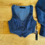 House of Harlow  1960 - Cardella Corduroy Waistcoat and Blazer in Vintage Blue Photo 1
