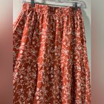Streetwear Society Bohemian Nature Lagenlook Cozy Layered Flowy Terracotta Rust Floral Maxi Skirt L Photo 6