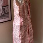 David Meister  White and Orange Lined Dress Size 12 Photo 13
