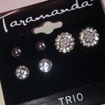 Taramanda Silver Tone Dainty Boho Trio Earrings Photo 1