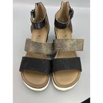 Boutique By Corkys Livingston Black & Gold Platform Sandals Womens 9 Photo 4