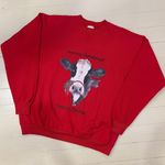 Hanes Vintage 90s Tennessee Christmas Cow 50/50 Sweatshirt Photo 0