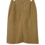 Vintage Lilli Ann Collections Union Made Tan High Rise Tan Suede Midi Skirt 29" Photo 2