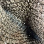 Vintage Handmade Crochet Macrame Chunky Knit Ring Handle Purse Bag Handbag Brown Photo 5