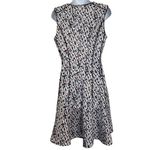 White House | Black Market Fit & Flare Abstract Multicolor Scuba Dress EUC Size 8 Photo 8