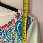 Lilly Pulitzer  Colorful White Beach Long Sleeve Shirt Women's size Medium Photo 7