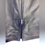 Cach’e Women’s GENUINE LEATHER Lined Skirt. New With Tags. Dark Silver Gray Size 6 Photo 4