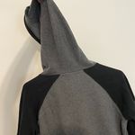 Reebok Dark Gray Black Colorblock 3/4 Sleeve Pullover Hoodie Sweatshirt ALTERED Photo 9