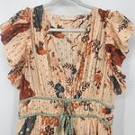 Ulla Johnson Marni Ruffled Mini Dress Peach Floral Size 14 NEW Photo 6