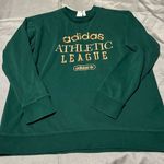 Adidas Green Athletic Sweatshirt with Gold Print Photo 0