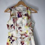 Hunter Bell Anthropologie  Kukka Tea Dress Multi Floral Pleated Stretch Sz 4 Photo 2