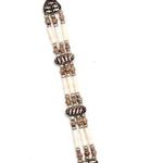 Buffalo Bone Choker Beaded Silver Brown Tribal Native American Necklace Photo 0