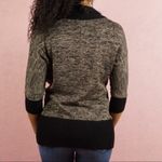 Color Block Belted Drape Collar Cardigan Sweater Brown Size undefined Photo 4