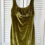 SheIn Velour Ruched Bust Green Dress Photo 0