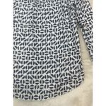 Alexander Jordan Womens Button Shirt Top medium Blue and White NWT Photo 9