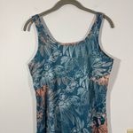 Columbia PFG Freezer III Dress Blue Teal Orange Tropical Floral Print Size M Photo 1