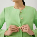 Love Bonito Size 4 Mojito Green Tullie Cropped Suit Jacket Preppy Heritage Chic Photo 2