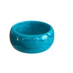 Turquoise Marbled Wide Resin Bangle Bracelet For Women Size 7inch Boho Beach Blue Photo 2