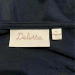 Deletta Anthropologie  ruffled layered navy blouse in size xs Photo 2