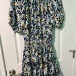 Lizard Thicket Floral Fit And Flare Dress With Puff Sleeves Photo 3